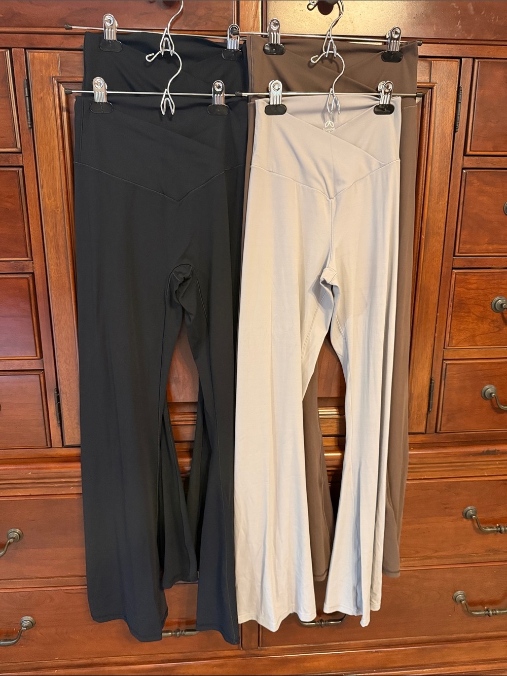 Sunzel Women's High-Waist Cross Over Flared Yoga Pants - 4 total - all M